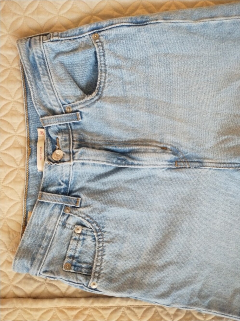Levi's Premium Women's High Loose Jeans 26x31 Light Wash Wide Leg High Waist Y2K - Picture 5 of 10